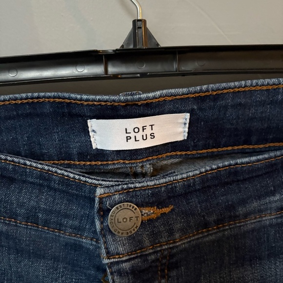 Loft plus modern skinny  Women's Blue Distressed Jeans. Size 22 loft plus jeans - Picture 3 of 5